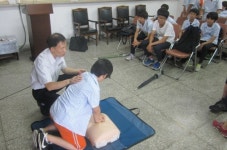 아산소방서, 온양중학교 산악반 심폐소생술 교육