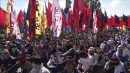 현대차 노사 ‘죽창’ 폭력 충돌, 협상 장기화