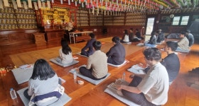 신한대 명상문화동아리, 의정부 대원사서 첫 정기법회