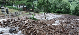 충청권 사찰 기록적 폭우에 피해 잇따라