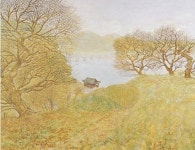「친구가 권유한 금강 풍경-봄」 캔버스 유화, 90.5×116.5cm, 2003 ~ 2006