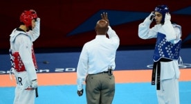 절도있는 태권도 심판, 예의범절 정신 깃든 ‘소신 판정’