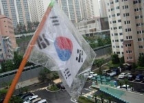 초등학교 1학년의 태극기, 남다른 애국심 “비 맞으면 안 돼!”