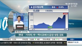 성우하이텍, 16년 BMW 5시리즈 차체 공급 기대