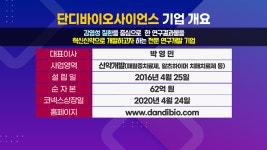 [히든챔피언_코넥스상장기업] 신개념 치료제로 내년 임상 도전한다! 단디바이오사이언스