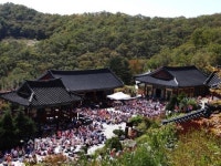 산의 눈썹자리에 앉아 세상을 굽어 살피다