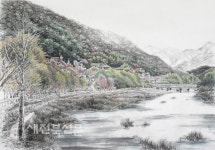 진경산수로 고즈넉한 수묵 풍경을 담다