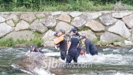 무진장소방서 남자 아이 안전 구조
