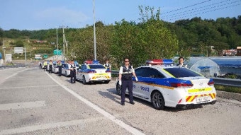 전북지방경찰청 고속도로순찰대 제9지구대, '고속도로 기동경호' 훈련