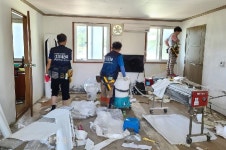 두레건축, 수해피해 경로당에 복구지원 나서