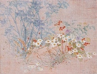 꽃밭의 기억은 다시 그림이 되고, 감성적 경험과 기억을 화면에 시를 쓰듯 기록한다