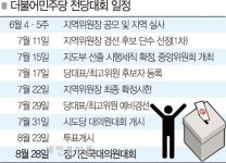민주당 전대 일정 윤곽 뜨거운 여름 달궈