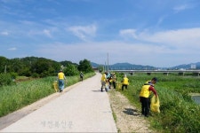 완주군, 용진읍 성광교회 소양천 환경정화 활동