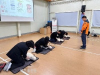정읍소방서, 소성 중학교 심폐소생술 교육 가져
