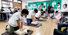 전주덕진의용소방대연합회, 중학교 방문해 재능기부