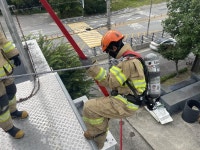 장수소방서, 고립소방관 비상탈출기법 훈련