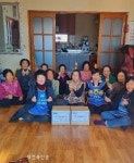 장계농협 농가주부모임 경로당에 설 명절 떡국떡나눔