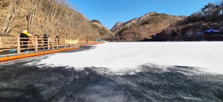 ■ 한파에 탑영제 꽁꽁