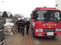 수원소방서 남부119안전센터 해빙기 안전사고 예방 위한 안전점검 실시