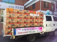 부천시 관내 벤처기업인 H&A 파마켐 주민센터 방문 라면 기부