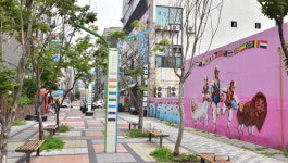 운서역 외국인 특화거리 기반공사만 마친 채 방치