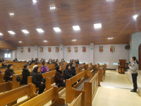 인천남부경찰서,성당·교회 방문 주민 대상 교통안전 교육 진행