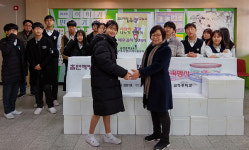 군포 금정중 에코레인저 동아리, 이웃돕기용 김치 기탁