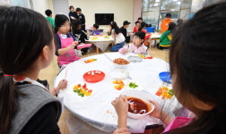 수원시다함께돌봄센터에서 요리 실습