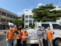 이천시설공단, 수해민 쌀 560kg 자원봉사센터에 전달