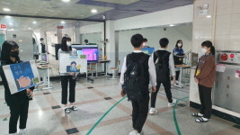 오산 운천고 학생들, 너나없이 방역봉사