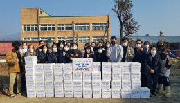 가평 조종고 학생·학부모 함께 담근 김장김치 상면행정센터에 기탁