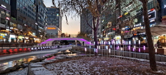 인천 청라 커낼웨이 불빛 명소로 ON