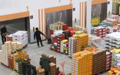 분주한 농수산물시장