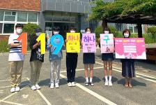 유정희  광수중 교장, 학생과 함께 119 릴레이 챌린지동참