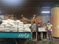 인천시 미추홀구는 용화선원, 주안5동사무소에 쌀과 온누리상품권 기탁