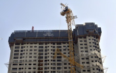 인천 주상복합 건설현장 타워크레인 파손 아찔