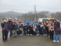 의왕시 고천동 통장협, 아름채노인복지관 일대 겨울철 쓰레기 수거