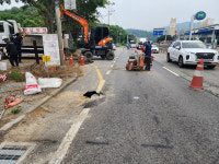 전문건설협 광주시협의회, 회안대로 씽크홀 긴급복구에 장비·인력 긴급 투입