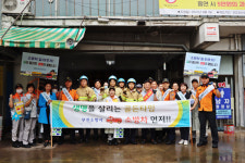 부천소방서, 원종중앙시장서  전통시장 길 터주기 화재진압 훈련