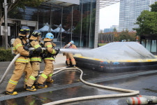 인천소방본부 포스코타워 송도서 긴급구조훈련