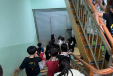 하남 구산유치원, 방화셔터 비상문 활용 등 유아 화재 대비 훈련