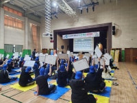 오산중학교 3학년 학생들 탄소중립 생활실천 도전 환경 골든벨 개최