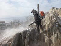 인천 강화군시설관리공단, 마니산 국민관광지 신속 제설 작업