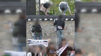대학생 기습 시위 美대사관저 경비 강화…영장 검토