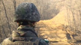공동 유해발굴 전술도로에 감시 장비·병력 배치