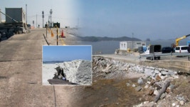 석모도 하리선착장 균열…안전사고 우려