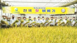 임금님표 이천쌀 첫 수확…첫 모내기 129일 만
