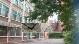 옹벽·바닥 쩍쩍…무서워요 200명 등교 거부