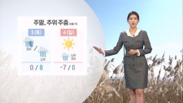 주말 추위 주춤…중부로 눈, 남부로는 비