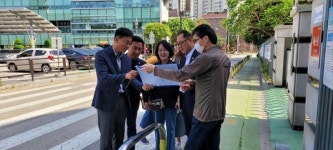 김완규 경기도의회 경제위원장, 현산초 통학로 점검